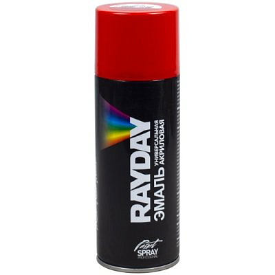 Краска аэрозоль RAYDAY акриловая RAL 3020 красная 520мл RD-065