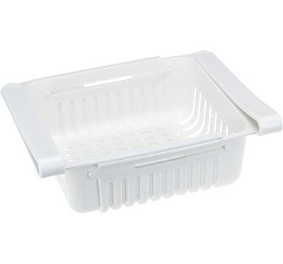 Органайзер для холодильника раздвижной  Белый