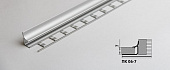 Профиль окантовочный для плитки до 7 мм серебро люкс (ПК 06-7.2700.201л)
