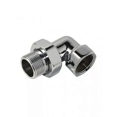 Американка угловая 1" для полотенцесушителя, в/н, хром (пара)