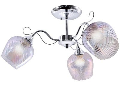 Светильник потолочный ЭЛЕТЕХ 11265-2/3 хром  (Плафон 8310) НПБ 01-3х60-210 Е27 