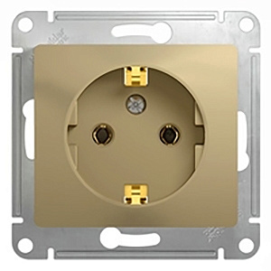 Механизм розетки 1-м с заземлением фисташка SchE GLS001043