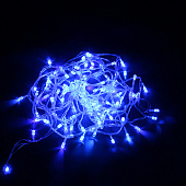 Гирлянда электронная вьюн СНОУ БУМ 9м, 100LED-алмаз, голубой, 8 режимов, прозрачный провод, 220В