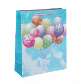Пакет подарочный, бумажный, 26x32x10 см, С Днем Рождения, 4 дизайна LADECOR 507-216