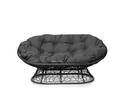 Диван "МАМАСАН" Ротанг (СЕРЫЙ),подушка серая