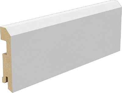 Плинтус ALBERO GL Глянец белый плоский 75*16*2070 