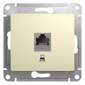 Механизм розетки комплект. 1-м RJ45 категория 5Е бежевый SchE GSL000281K