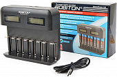 Зарядное Robiton VolumeCharger LCD R03/R06/R14/R20 х1-8шт дисплей USB/micro/ typeC   16980