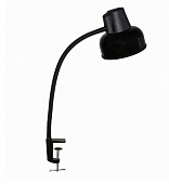  Настольный светильник Бета СШ на струбцине, гибкая стойка 450мм, Е27 60Вт черный