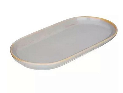 ТАРЕЛКА ОВАЛЬНАЯ BRONCO "SOUL KITCHEN" 30*14,5*2,5 СМ СЕРАЯ 189-415