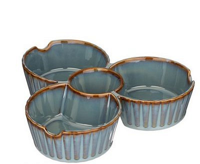 МЕНАЖНИЦА 4 СЕКЦИИ BRONCO "SOUL KITCHEN" 22*5 СМ СИНЯЯ 189-393