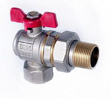 Кран шаровый с американкой угловой латунь 110АС STT 3/4"  3709