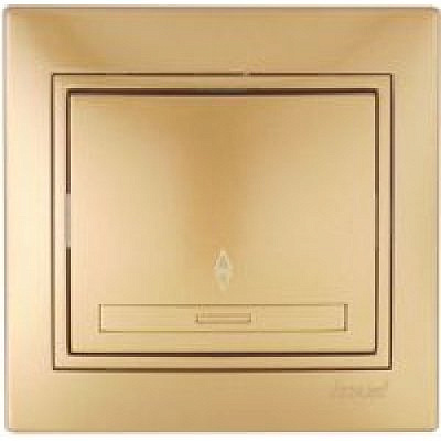 Переключатель 1-клавиша металлик золото 701-1313-105 Мира с/у