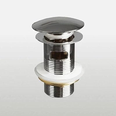 Донный клапан CLICK-CLACK с больш кнопкой с переливом chrom TERMA 101108
