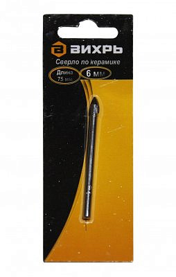 Сверло по керамике и стеклу 6мм
