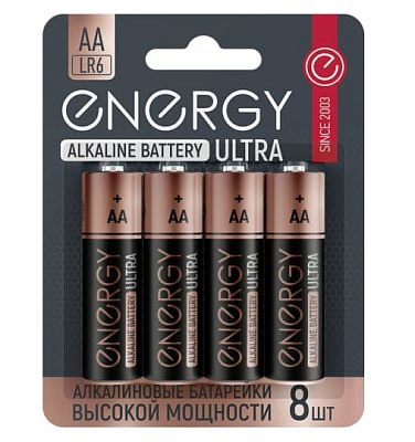 Батарейка алкалиновая Energy Ultra LR6/8B (АА) 104980