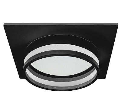 Светильник потолочный встраиваемый Feron DL503 черный , квадрат без лампы 15V 230V  GX53   LUNA 51092