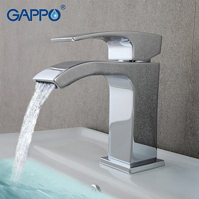 Смеситель для раковины Gappo G1007-1 хром Ф35 гайка