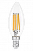 Лампа светодиодная Е14 15W 6500K 6K 35x98 нитевидная, прозрачный фил GLDEN-CS-15-230-E14-2700 661418 General филамент свеча 