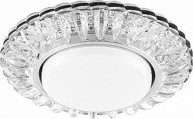 Светильник точечный Feron CD4026 прозрачный хром с LED подсветкой GX53 29540