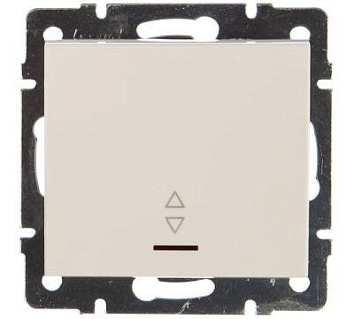 Переключатель 1- клавиша проходной  с подсветкой белый 703-0288-114 