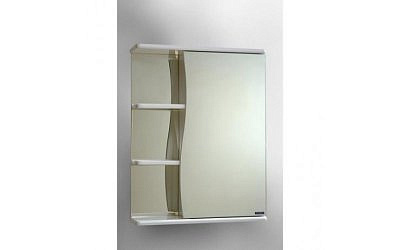 Зеркало шкаф Санта Волна 550 белое правое без светильника