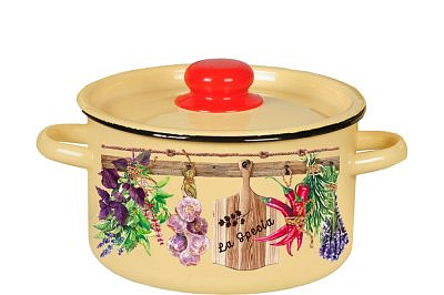 Кастрюля эмалированная цил La Speсio 1,5л ТМ Appetite 1c15c/1