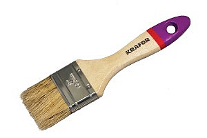 Кисть плоск"KRAFOR"ЕВРО деревянная ручка №4 (100мм) 49216