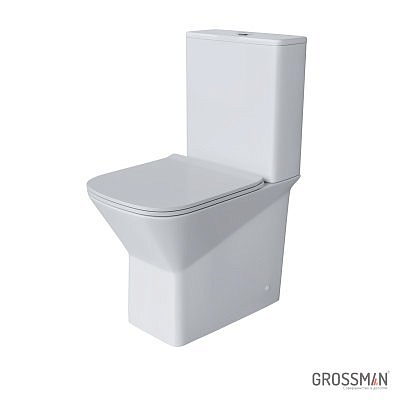 Унитаз напольный Cristal с тонкой крышкой GR-4471S