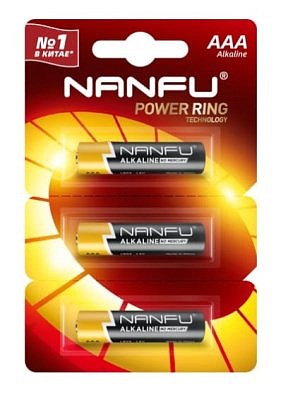 Батарейка НАНФУ LR03/286/АА 1штука  BL1+1+1 на отрывном блистере  элемент питания Nanfu (цена за ШТУКУ)
