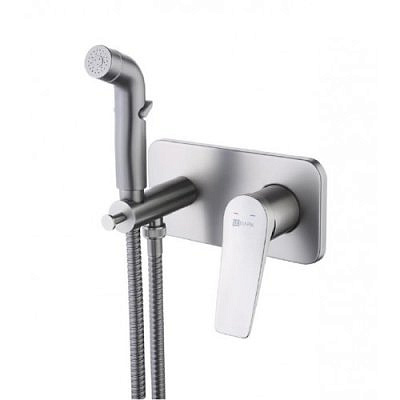 Смеситель для биде Lemark LM3720GM Bronx с гигиеническим душем, графит 