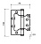 Петля бабочка ADDEN BAU 100*75*2,5 BUT BLACK черный 