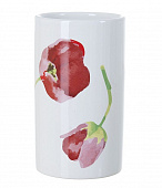 Подставка "Красные тюльпаны" 6,5*6,5*11,5см. v=300мл. (керамика) (без подарочной упаковки)