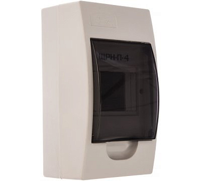 Бокс навесной ЩРН-П  1/4  1ряд 4модуля  IP41 с шиной N/PE 4x10mm