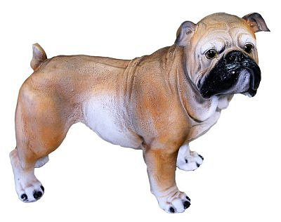 Садовая фигура Собака Бульдог 23х33 полистоун
