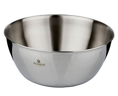 Миска AGNESS PROFESSIONAL 26Х11 СМ, 4,15л Нержавеющая сталь 936-314