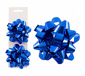 Бант "Рождественский" 2шт синий 007713