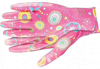 Перчатки садовые из полиэстера красные M Palisad