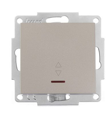 Выключатель механизм проходной с подсветкой 1 клавиша титан 3788-114