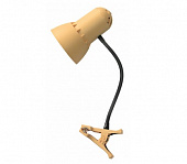 Настольный светильник на гофре Надежда-ПШ 40Вт Е27 ваниль на прищепке