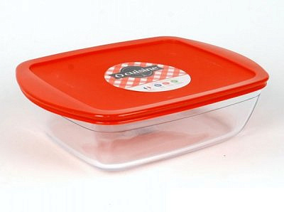 Блюдо прямоугольное PYREX O CUISINE с крышкой 28*20*8 см 2,6 л 216PC00/1045