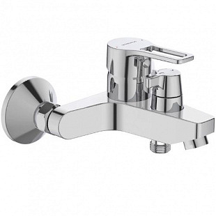 Смеситель для ванны VIDIMA Хайп однорычажный керамический переключатель короткий литой излив ВА399АА 