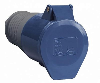 Розетка кабельная переносная 16А 220В 2P+PЕ ССИ-213 IP44 IEK PSR21-016-3