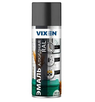 Эмаль универсальная графитовый серый аэрозоль 520мл VIXEN VX-17024