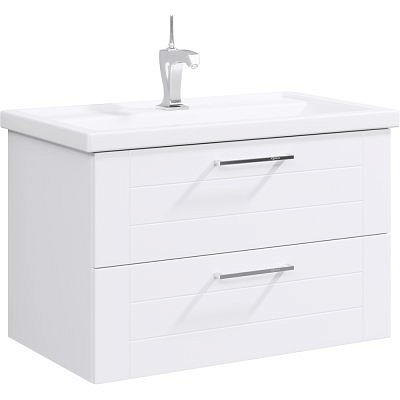 "Манчестер" Тумба под умывальник подвесная, цвет белый, MAN01082, ТМ «AQWELLA»