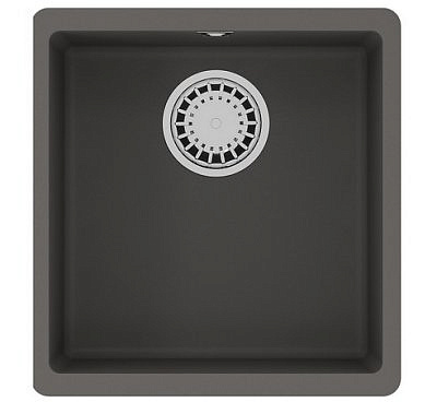 Мойка для кухни SINARA 400-U 400*420 серый шелк с сифоном 9910065 LEMARK   