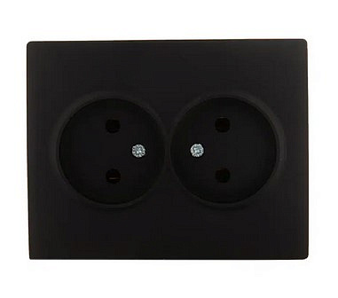 Розетка 707-4200-128  керамика 16А черный бархат Karina