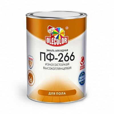 Эмаль ПФ-266 OLECOLOR Золотистая 0,9кг