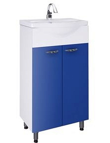Тумба "Аква" 55 синяя, без умывальника Ирлен