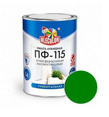 Эмаль ПФ-115 OLECOLOR Зеленая 2,7кг